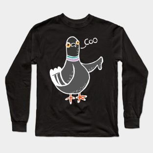 Coo / Boo Pigeon (White) Long Sleeve T-Shirt